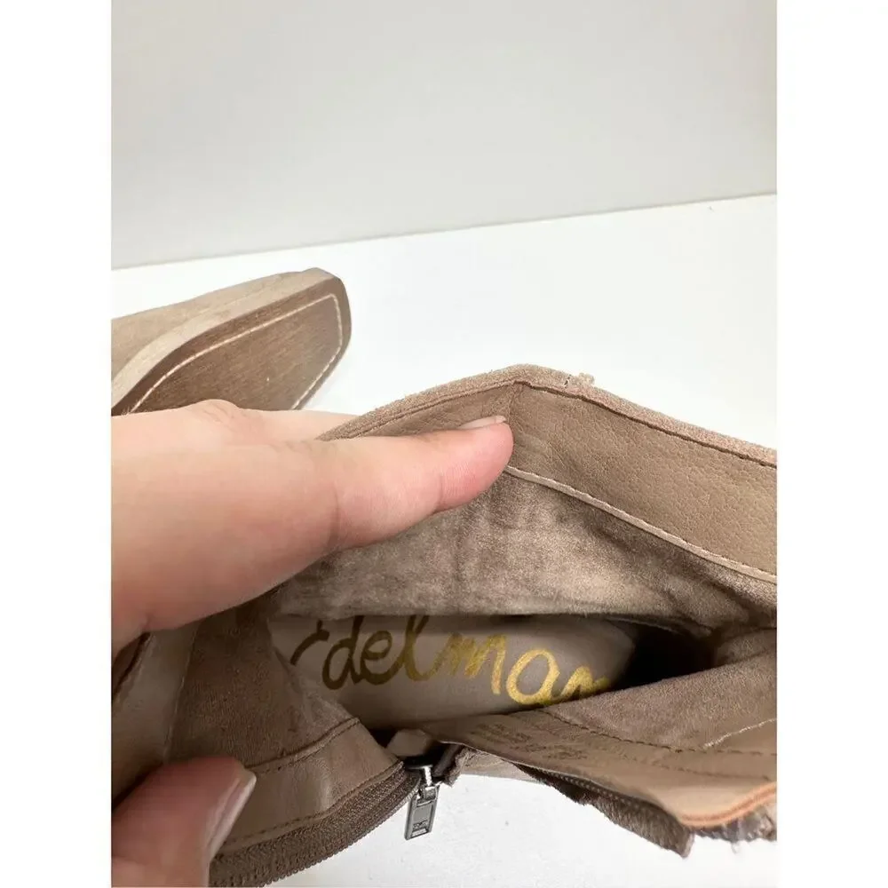 Sam Edelman Bernie Boots Womens Size‎ 5.5 Suede Fringe Detailing Zip Western - Picture 10 of 11